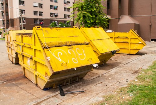 Garden clearance process with machinery