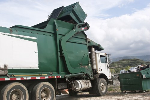Photo of commercial waste collection vehicle at a depot
