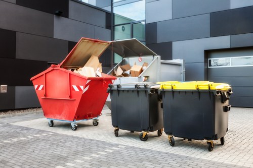Business items and office furniture ready for removal